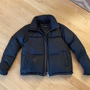 Express black puffer jacket